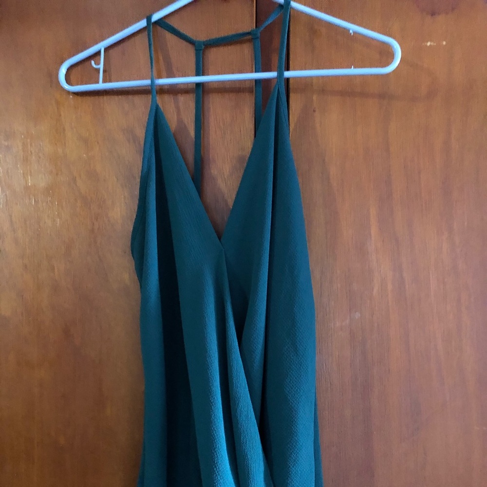 Emerald plunging neckline top